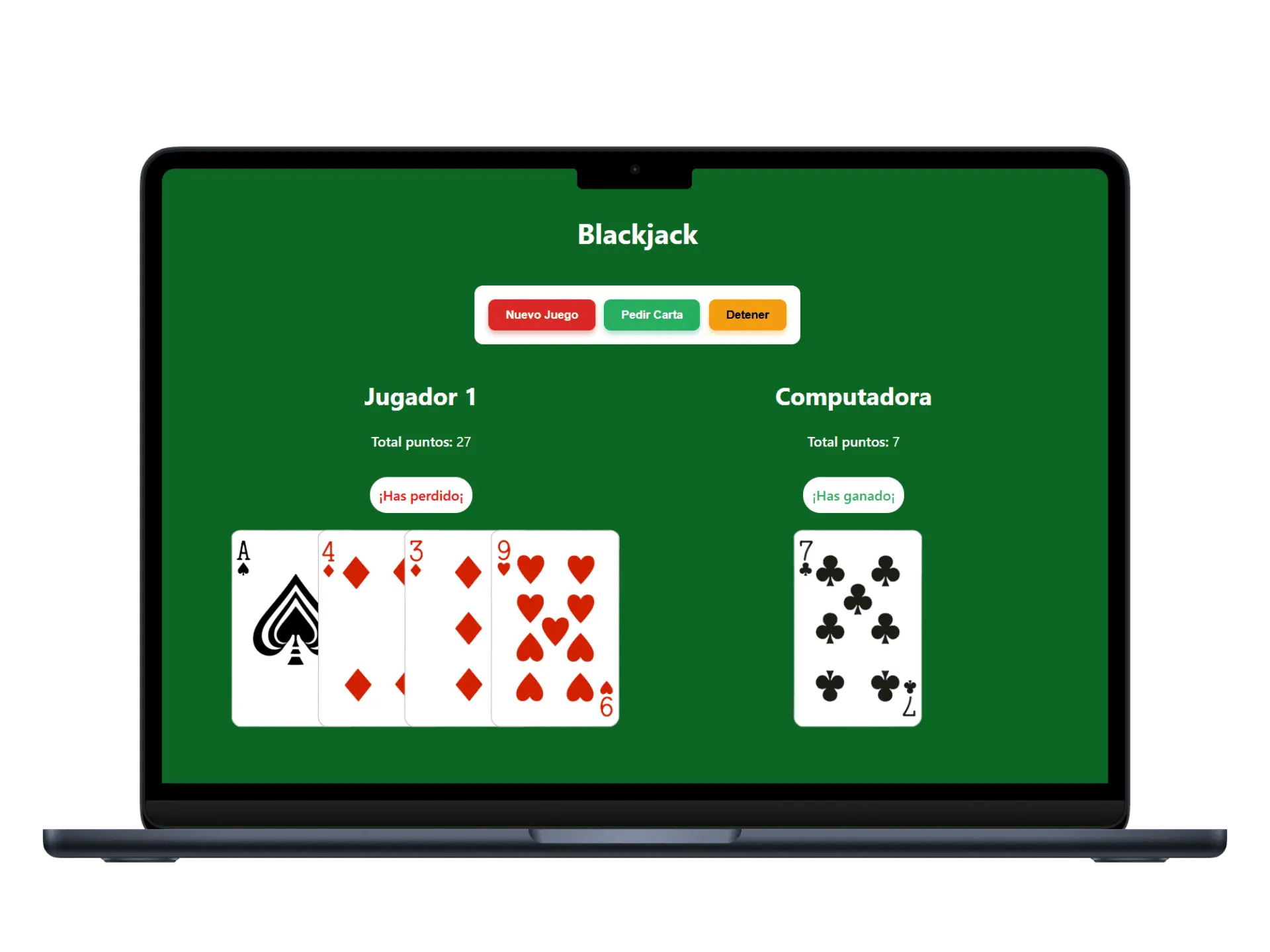 Mockup del portfolio